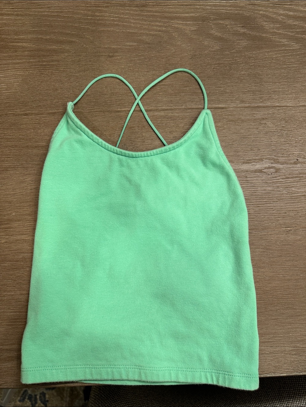 American Eagle Outfitters Mint Green Cross-Back Crop Tank